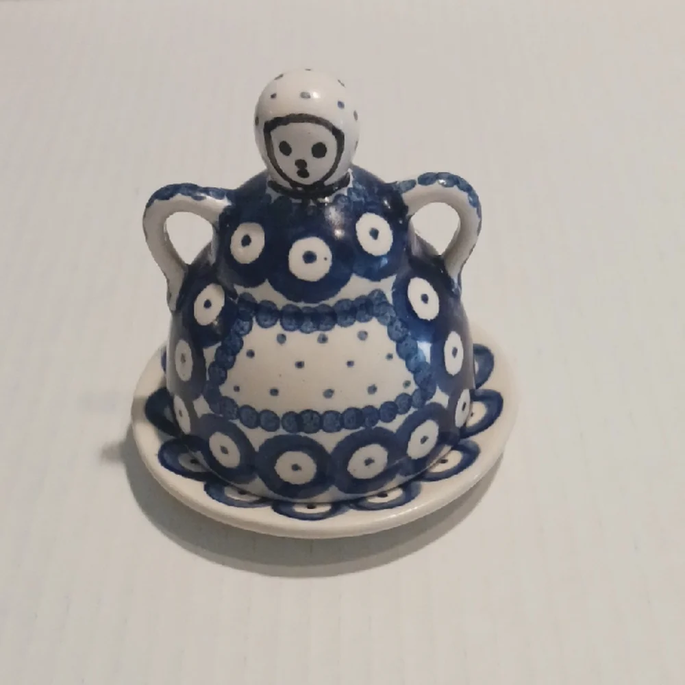 Polka Dot Blue and White Tea Set